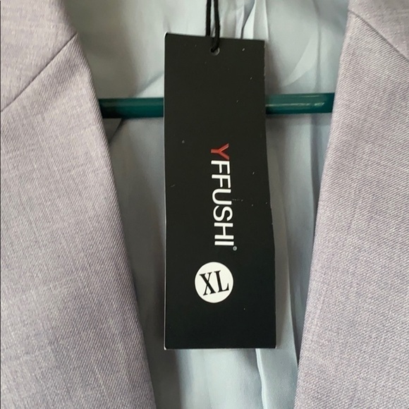 Men’s YFFUSHI Gray Suit Blazer size XL - Picture 7 of 13